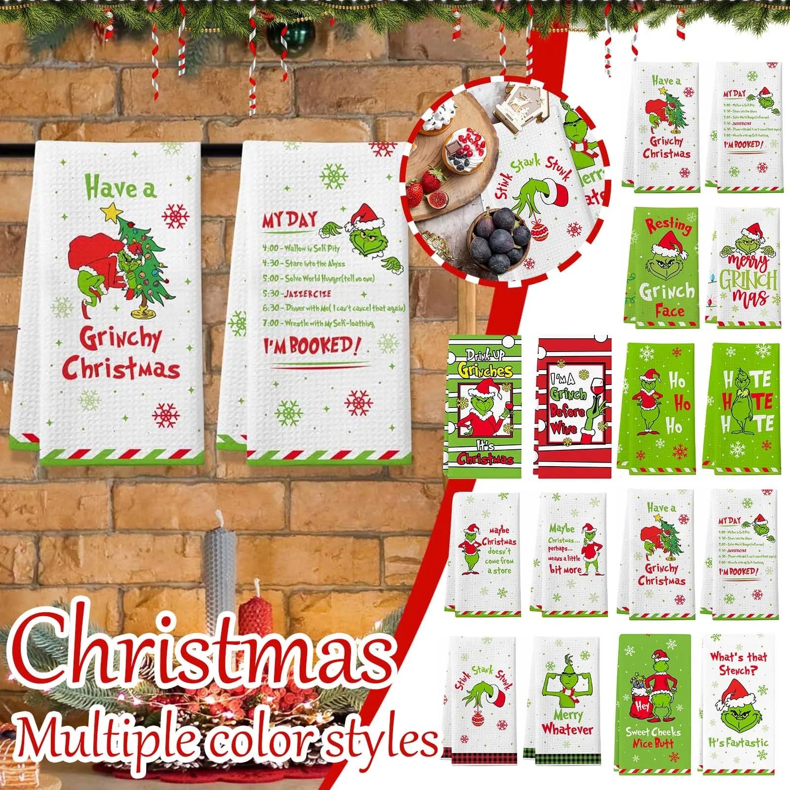 2 قطعة منشفة طبق القماش منشفة اليد قماش الأطباق منشفة طبق فرك المطبخ ماصة منشفة طبق القماش #2