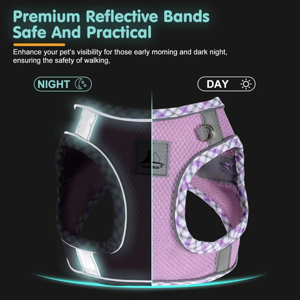 Dog Harness and Leash Set, No Pull Pet Harness for Small Dogs Easy Walking,Soft Breathable Small Dog Harness