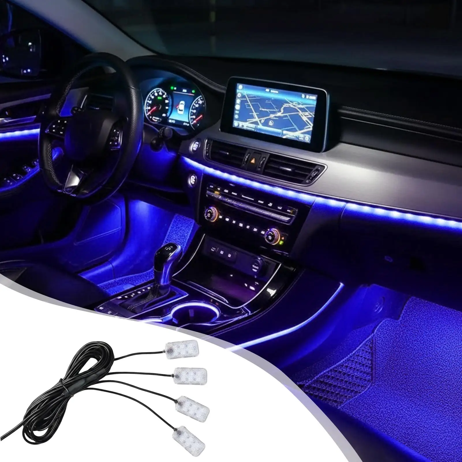 

Trim Lights For Cars Music Rhythm Lamp With USB Port LED Car Lights For Truck SUV Tractor Trailer