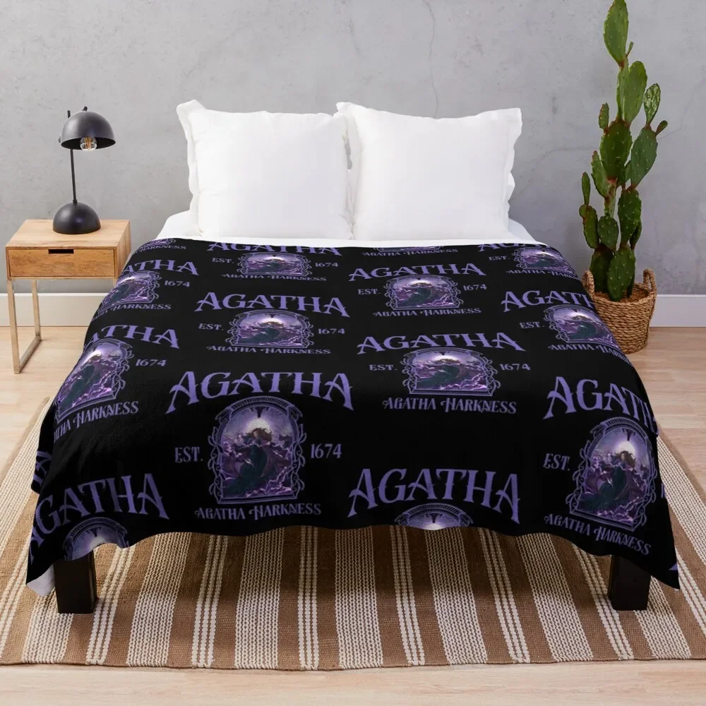 Agatha Harkness EST 1674 Throw Blanket Beautifuls Hair Plaid on the sofa Blankets