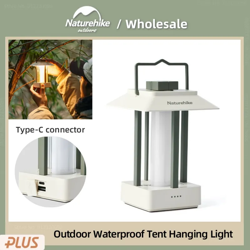 

Naturehike Portable Waterproof Camping Lamp Outdoor Tent Multifunction Hanging Light Adjustable Brightness Camp Emergency Power