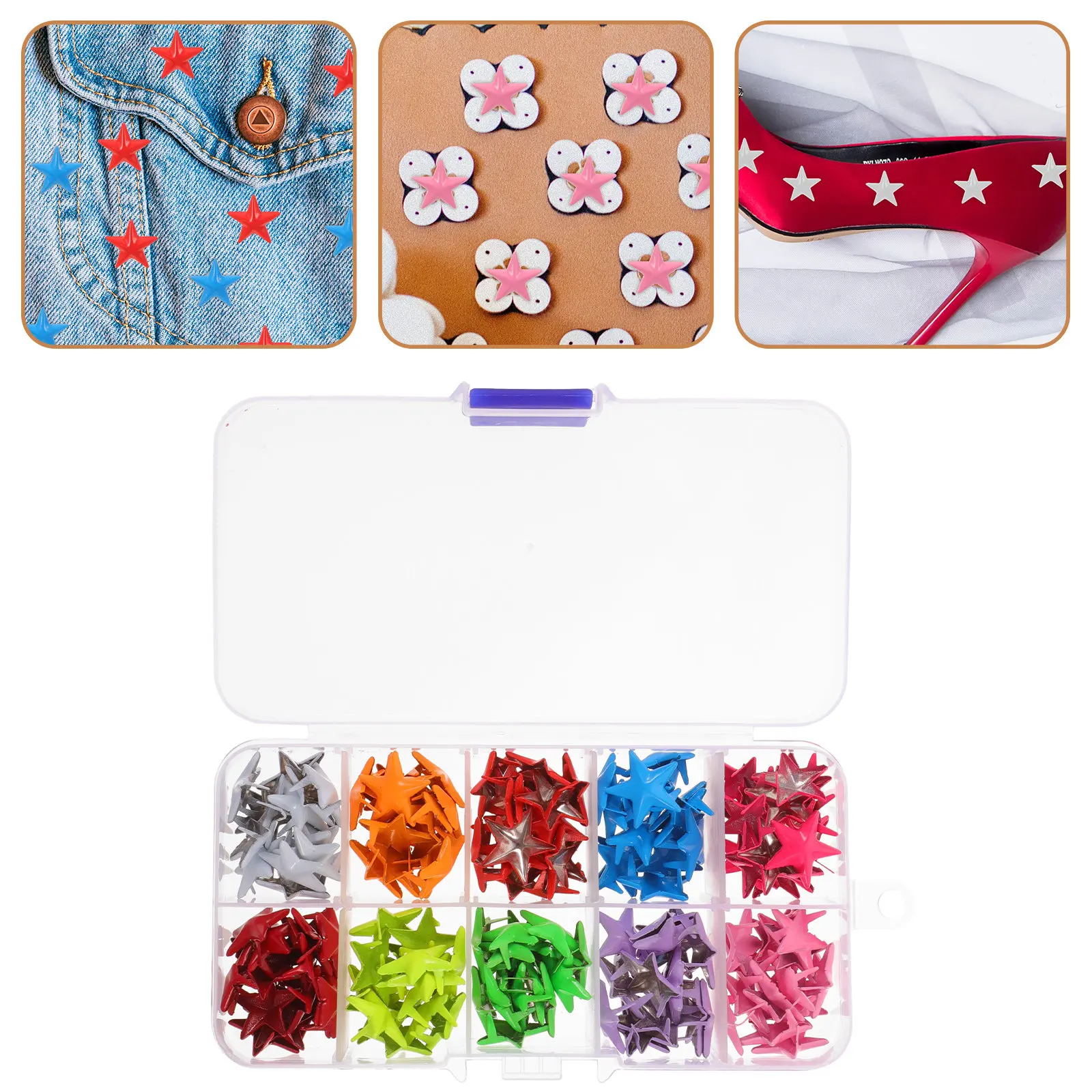 

150 шт. Звездные заклепки-когти, металлические декоративные заклепки для рукоделия, одежды, сумок, обуви, панк-аксессуары