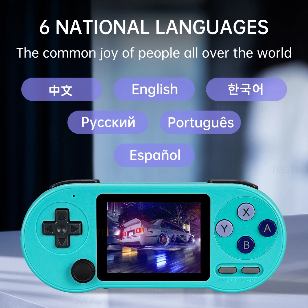 SF2000 Games Portable Handheld Video Built-in 8000 Game Console Support AV Output 3 Inch IPS Screen Classic Retro Game Player 
