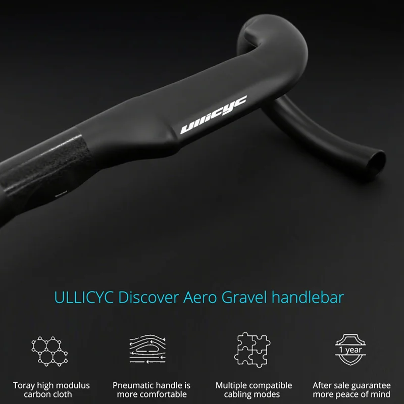 

T1000 Full Carbon Black Matte Road Bicycle Handlebar for Gravel, Cyclocross, Racing Bike Sturdy, Lightweight and Comfortable