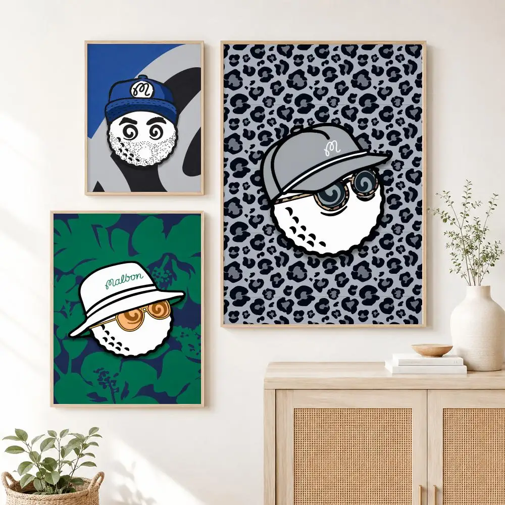 Vintage Classic L-Leisure M-Malbones Golf Poster Self Adhesive Wall Art Decor for Bedroom Living Room Office Home Decor Gift