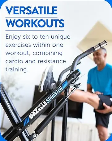 10-in-1 Compact Exercise Machine, 300lb Weight Capacity, Patented Dual Pivot, Fitness Computer