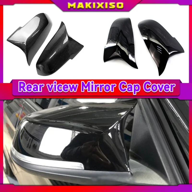 

For BMW 5 6 7 Series Black mirror cover F10 F11 F18 F07 F12 F13 F06 F01 F02 LCL Carbon fiber pattern mirror cover