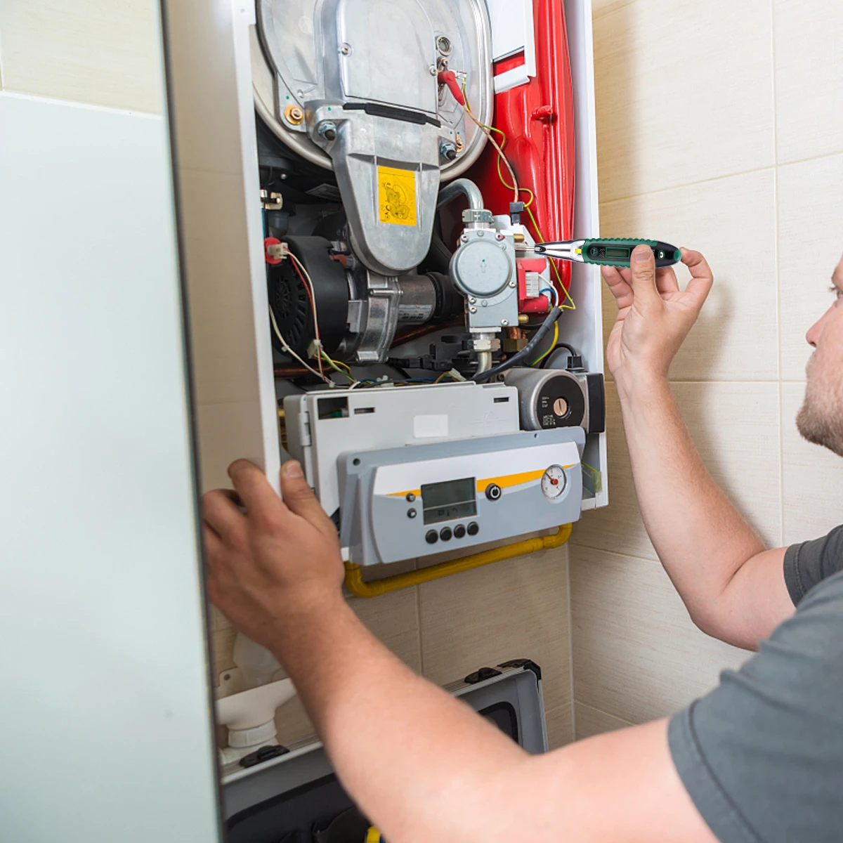 

Digital Voltage Tester Pen LED Electric Test Meter 12 220V Induction Plastic Metal Sturdy Easy Use