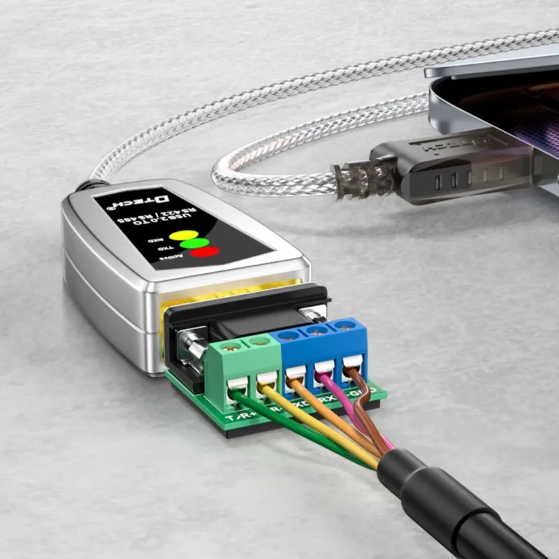 DTECH DB9 Serial Port Device Converter Cable 0.5m USB 2.0 to RS485/RS422 USB Serial Cable Adapter