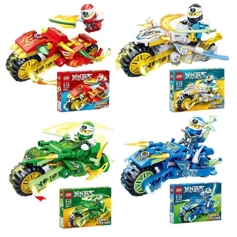 Technical Expert Famous Motorcycle Ninja Building Blocks Mini Model Action Figures Simulation Locomotive Transformation Toy Gift