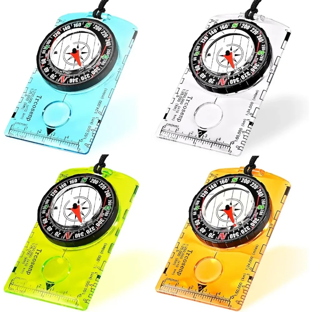 Waterproof Orienteering Compass Baseplate Map Reading Outdoor Hiking Camping Navigation Plastic Survival Gear Accessory Compass