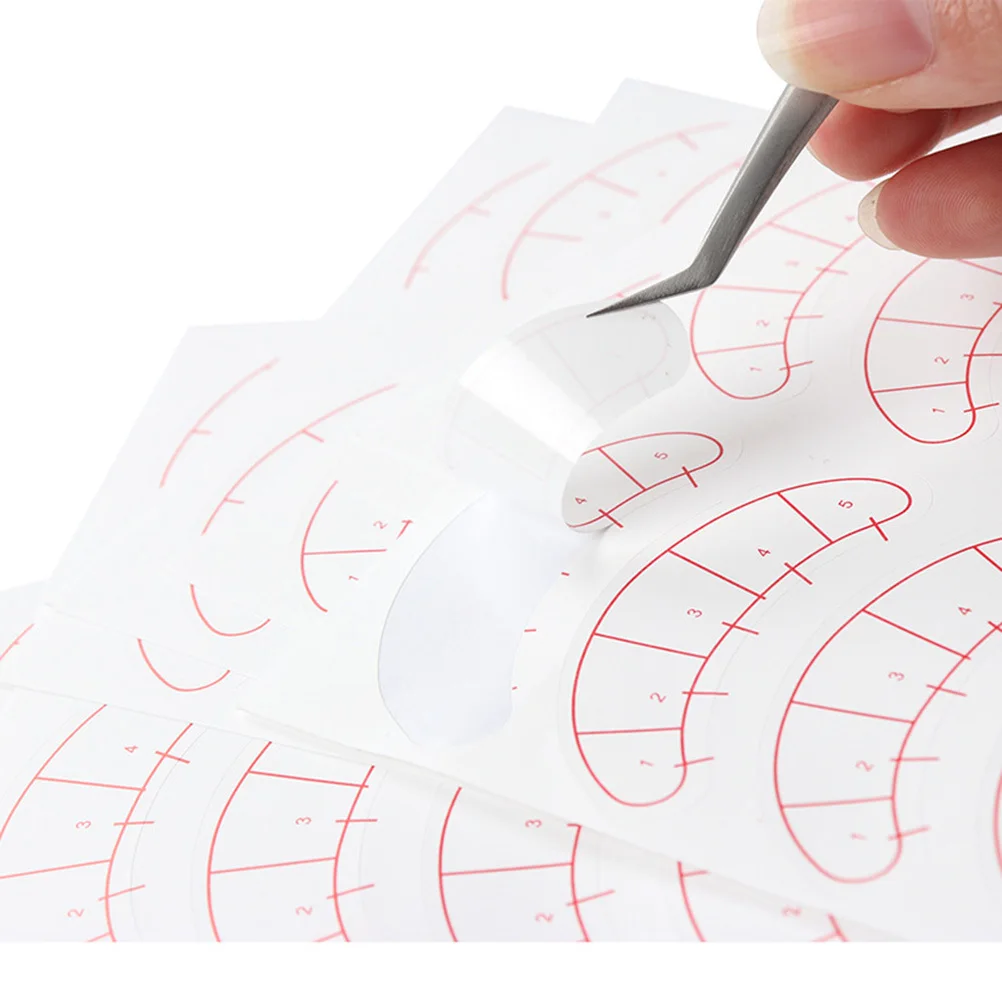 10 fogli adesivi per occhi toppe di posizionamento a 5 punti estensione ciglia riduttore di cerchi scuri strumento di trucco confortevole senza pelucchi