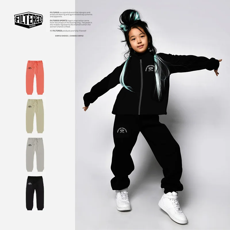 

Filtered Sportswear Kids Sweatpants Boys Girls Autumn New Boxing Comprehensive Training Leggings Cropped Pants Long Pants 070YTM