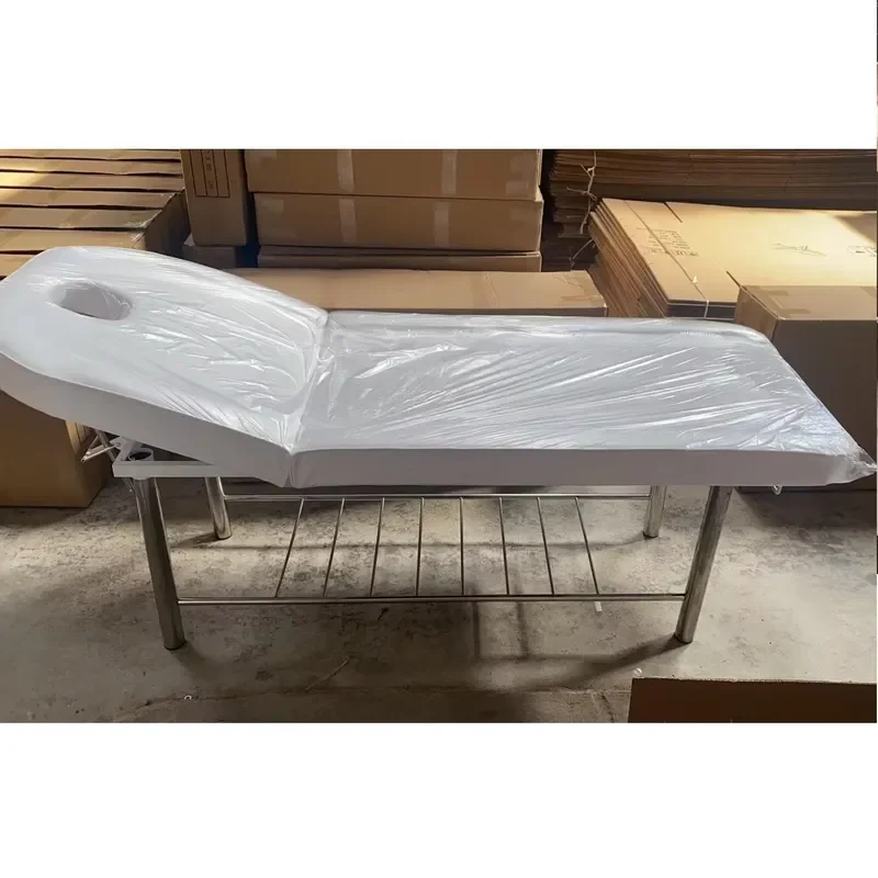 Modern Foldable Leather Massage Bed Durable High Density Sponge Comfortable Portable Beauty Salon Hotel Equipment