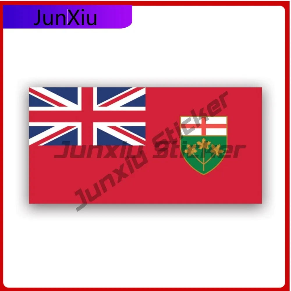 

Ontario Flag Sticker Weather Resistant Fade Resistant Cool For Rear Windshield Helmet Car Window Removable No Residue Decor