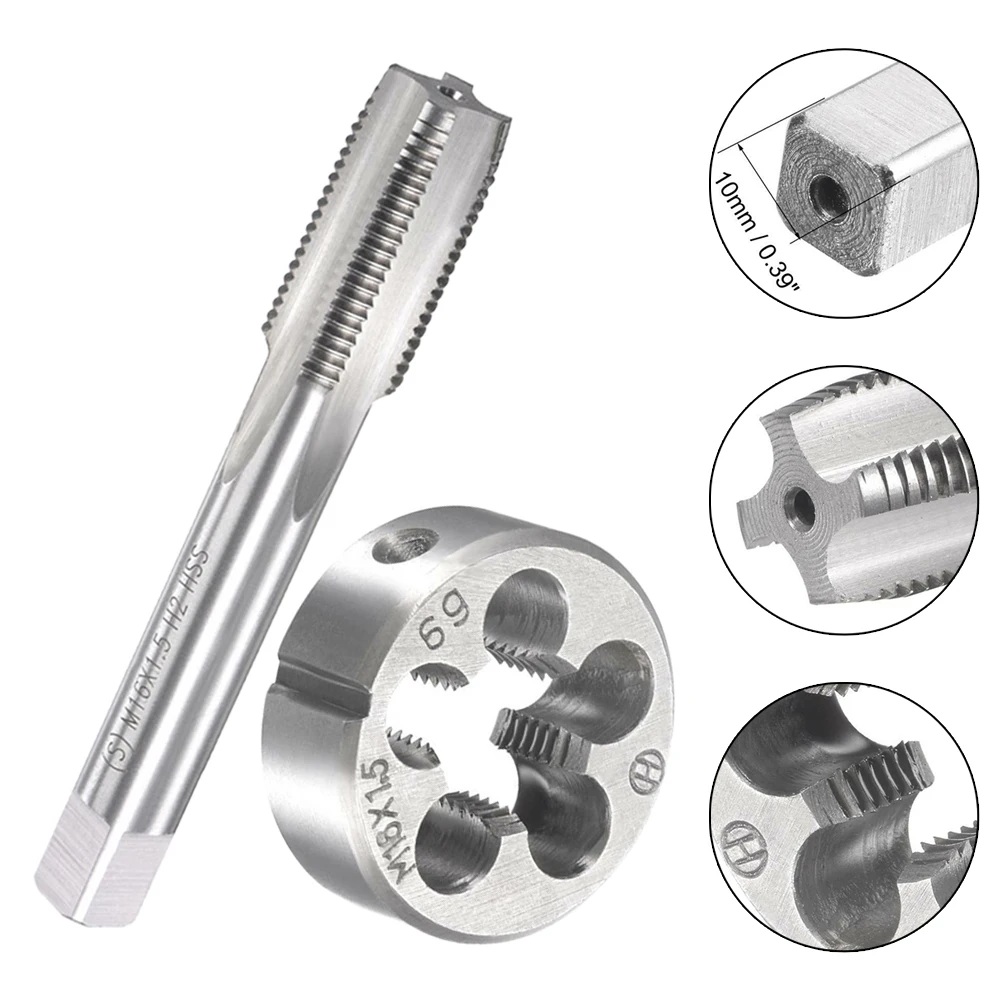 Die Tap Metric Tap Die Set 33mm High Speed Steel Wear Resistance Tapping Oil Tapping Machines Milling Machines
