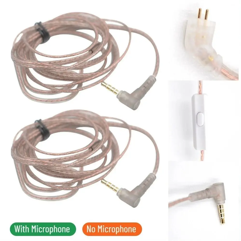 3.5mm High-Purity Upgrade Oxygen-Free Copper 2Pin Cable ZS10 Earphone Wire In Ear Cable 2Pin Headphone Cord KZ Earphones Cord