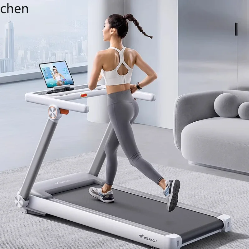 D28  treadmill household small folding intelligent walking silent indoor hill climbing machine small white rhinoceros