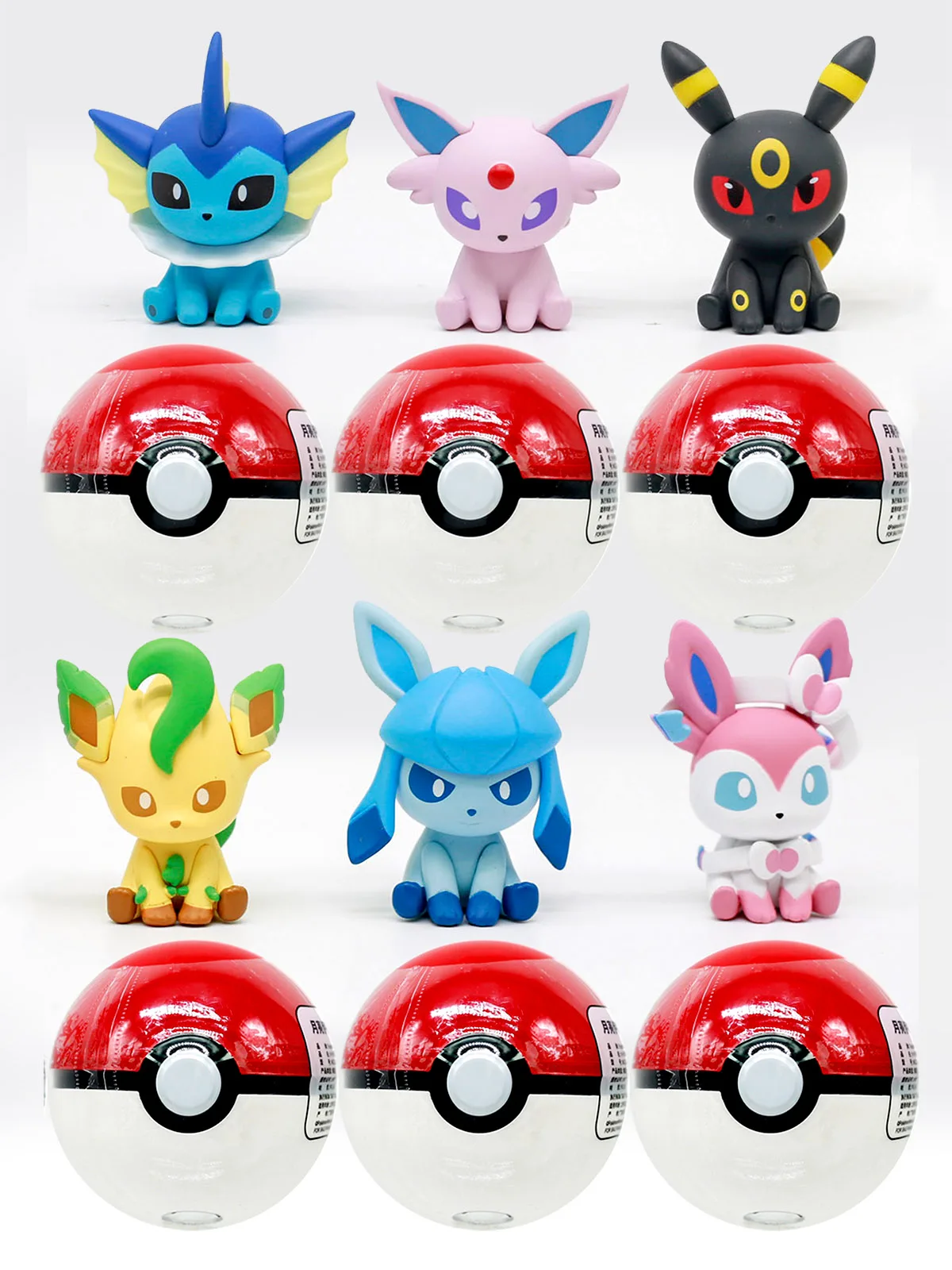FUNISM Pokemon Mini Figuren met Pokeball Blind Box Speelgoed Tiny Adventure Series 2 Eevee Familie Anime Beeldjes Kinderen Kerstcadeau - afbeelding 2