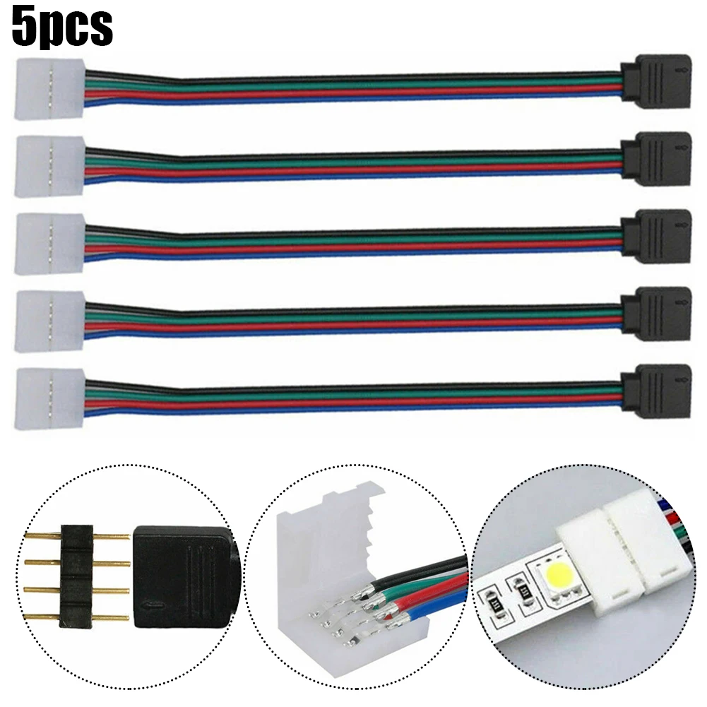 

Cable Connector Wiring Harness Extension LED Strip Light 4PIN Combine Light Segments Male Female Connector Wire