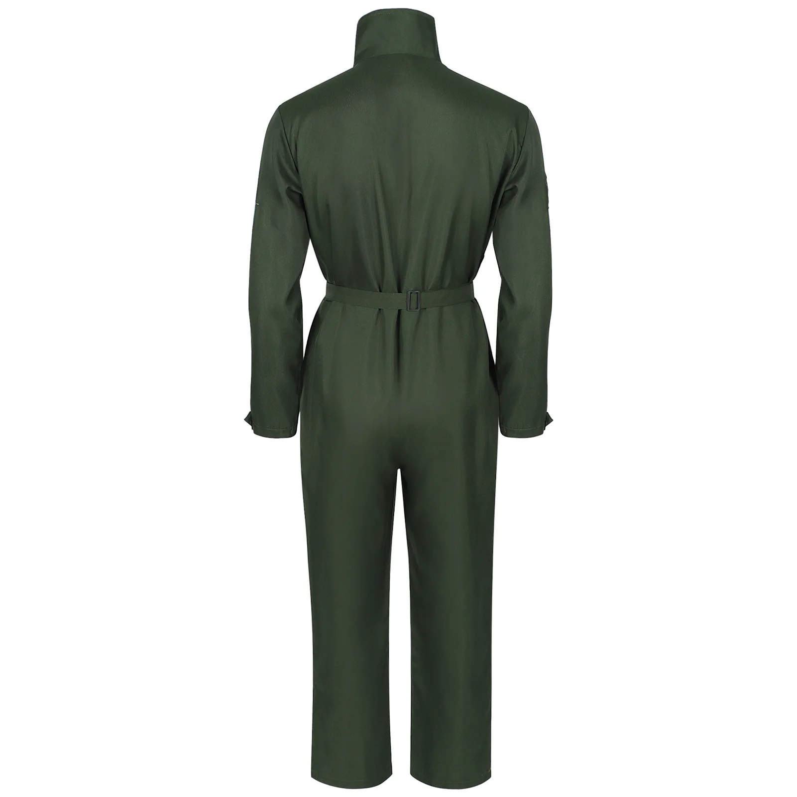 Adult Anime Fighter Pilot Costume Air Force Flight Suit Roleplay with Aviator Accessories Men Army Green Military Pilot Jumpsuit