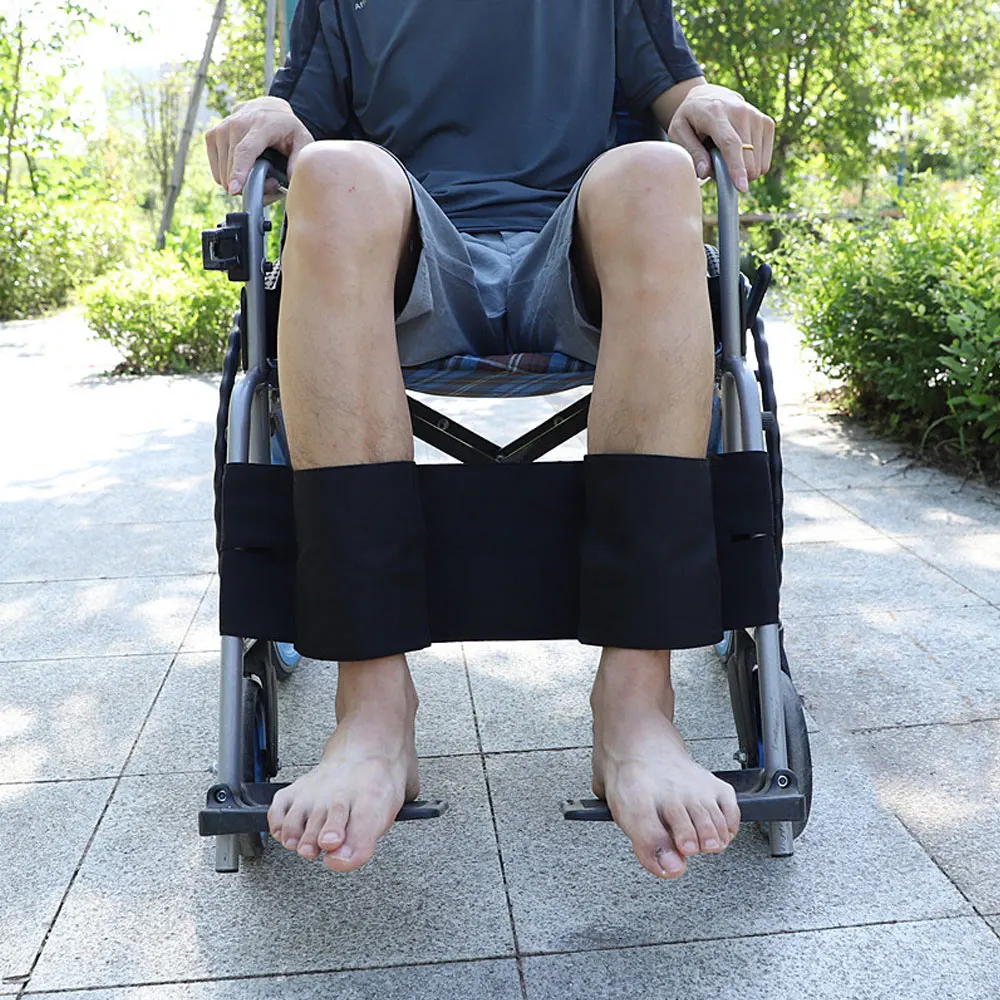 

Adjustable Portable Wheelchair Non-Slip Leg Strap Medical Seat Belt Wheelchair Leg Supports Footrest Restraint Elderly Disabled