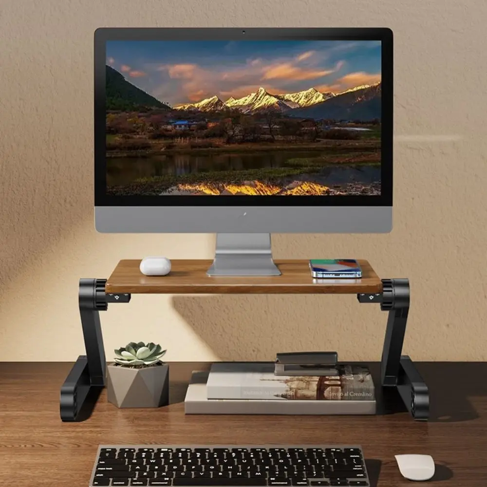 

Solid Wood Laptop Stand Height Adjustable Vertical Stand Computer Desk Stand Angle Adjustable Foldable Computer Holder