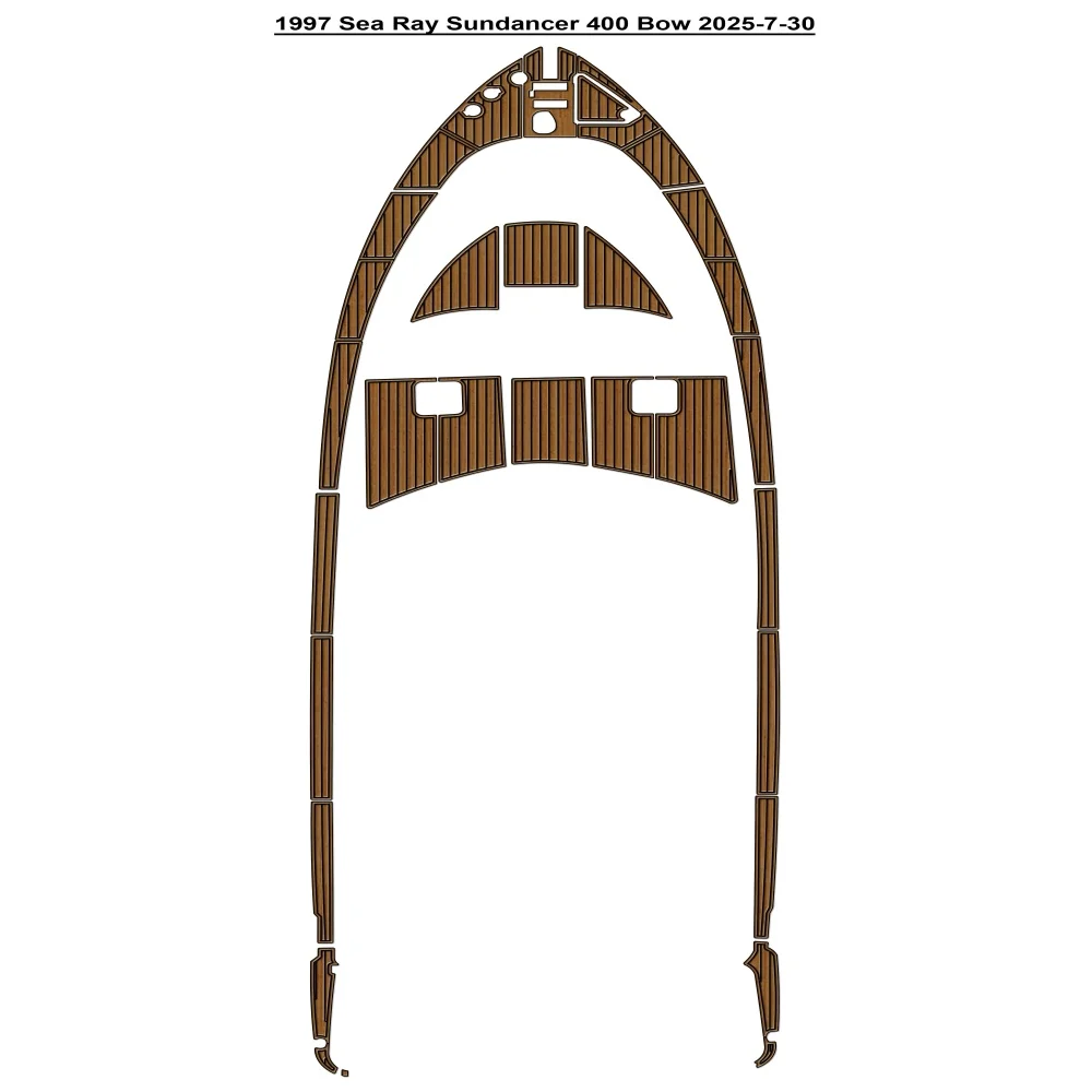 

1997 Sea Ray 400 Sundancer Bow Pad Лодка EVA Teak Deck Напольный коврик SeaDek MarineMat Gatorstep Style