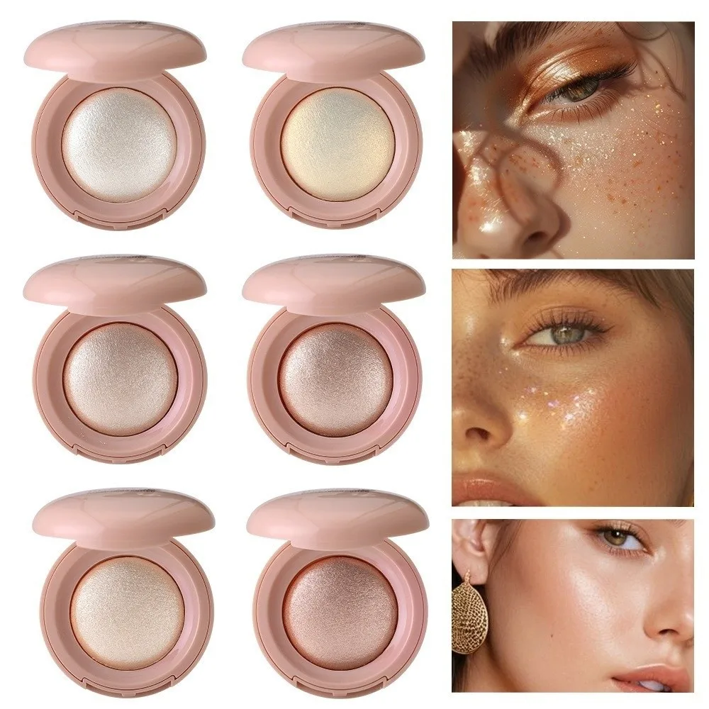 Long-lasting Highlighter Natural Glossy Mashed Potato Texture Makeup Highlighter Fine Shimmer Buildable Contour Highlighter
