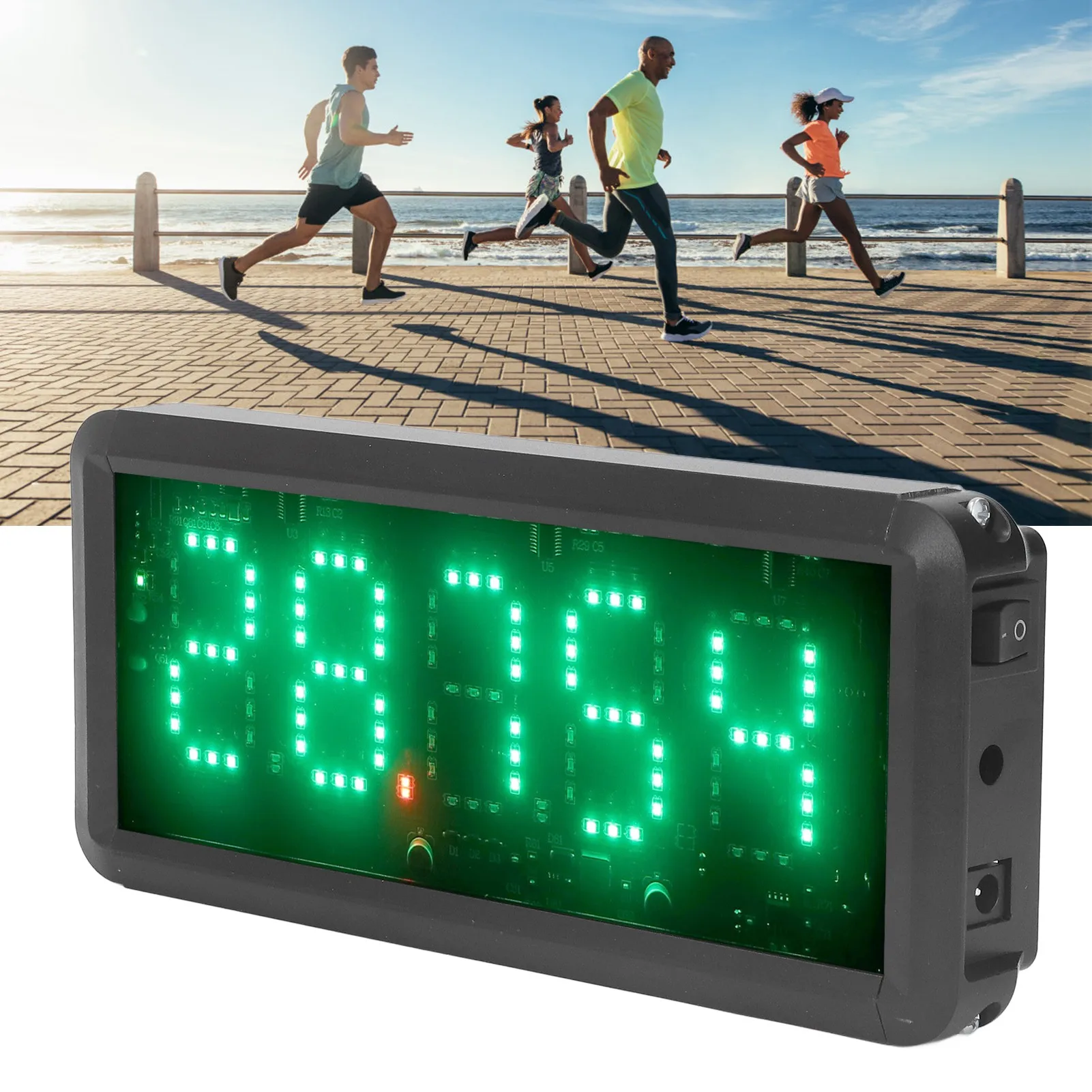 Track Field Timer Wireless Laser Timer Battery Powered Sprints Race Clock Stopwatch for Bike Speed Training Skating Motorcycle