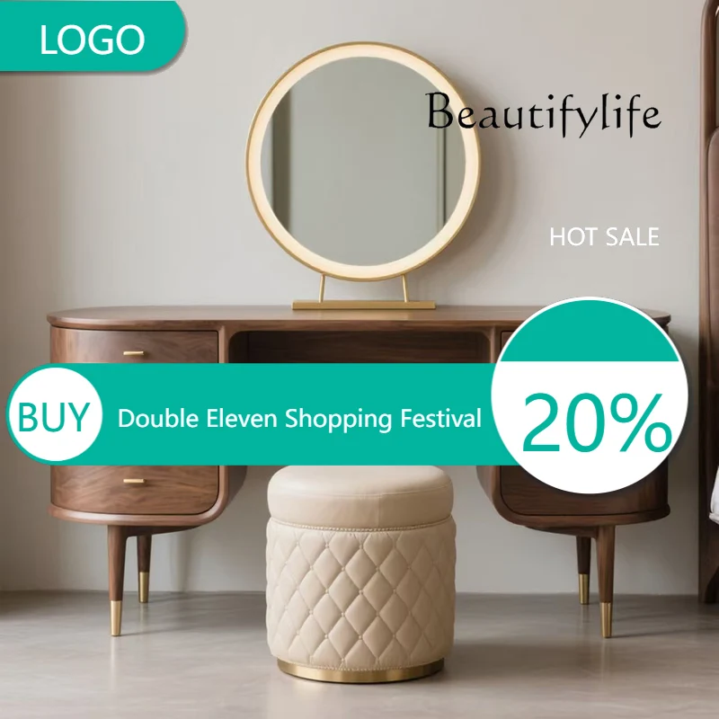 

T Living Room Home High-end Dressing Table Solid Wood Bedroom Modern Simple Light Luxury Dressing Table Makeup Table