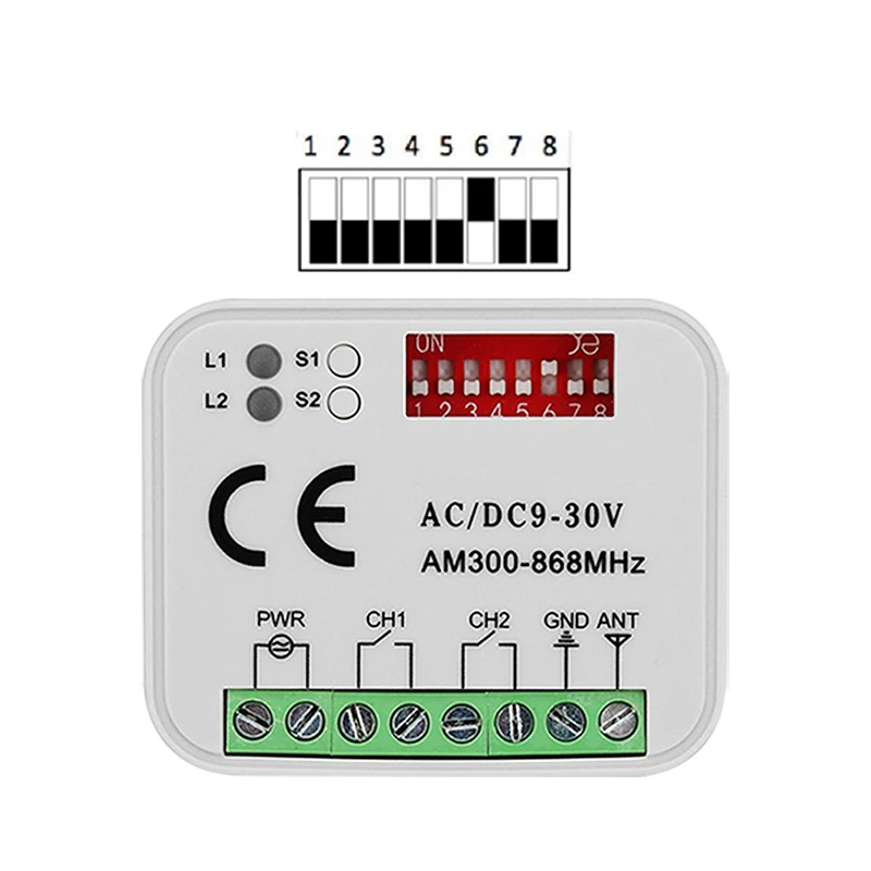 

TOP 432EV 432EE 432NA 434EV 434EE 434NA Garage Door Remote Control Receiver 433.92MHz 9-30V RX-MULTI Gate Control Receiver