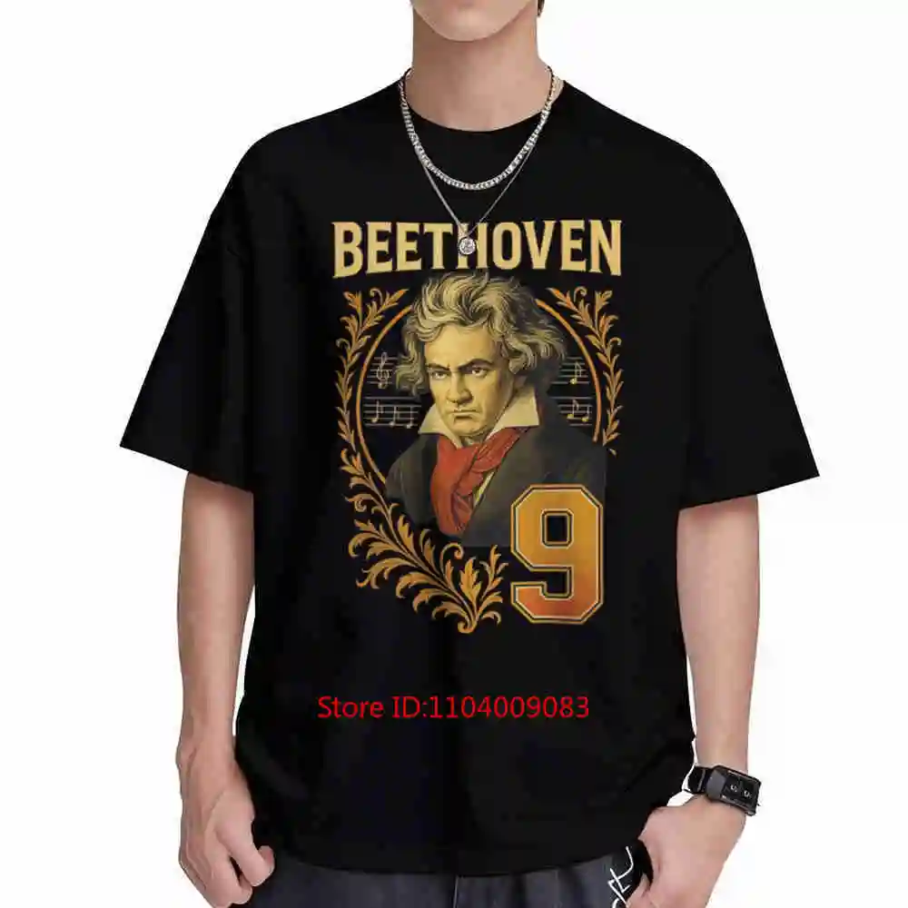 Beethoven Symphony 9 Portrait 180Gsm Short Sleeve Tee 100% Cotton T-Shirt