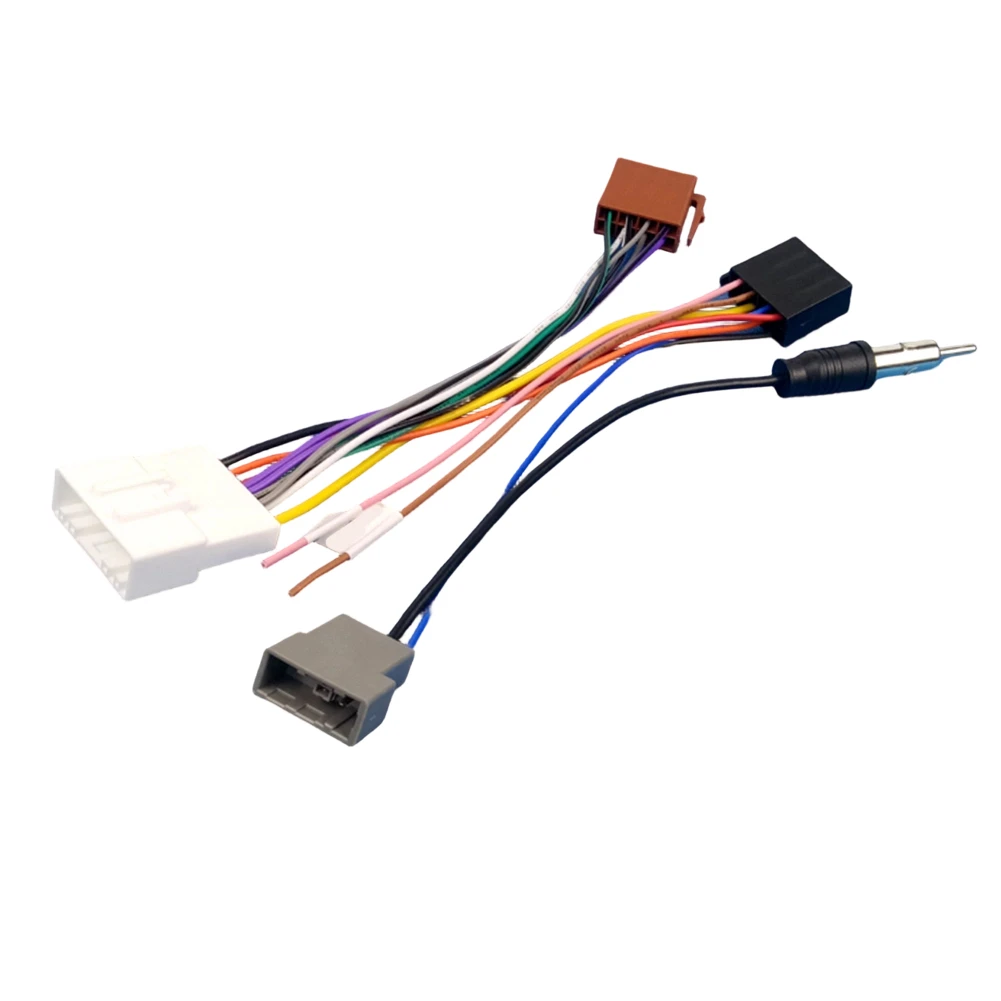 ISO 20 Pin Car Wiring Harness Adapter for Radio Head Unit Antenna Cable Fit For Nissan Qashqai Navara Xterra Rogue Versa