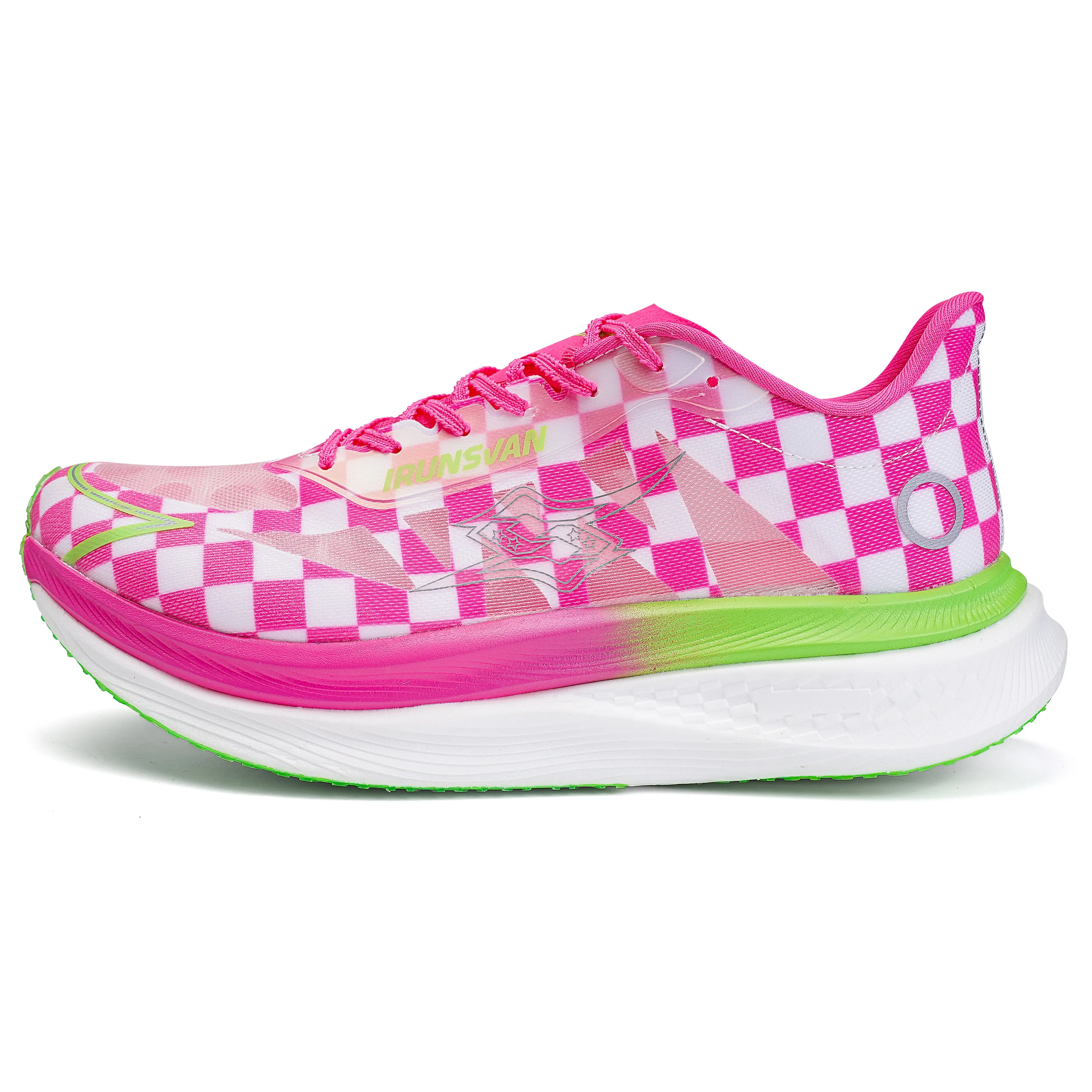 

IRUNSVAN Marathon Running Shoes with Nylon Carbon Plate & Air Cushion - Lightweight Breathable for Heavy Runners, Energy Rebound