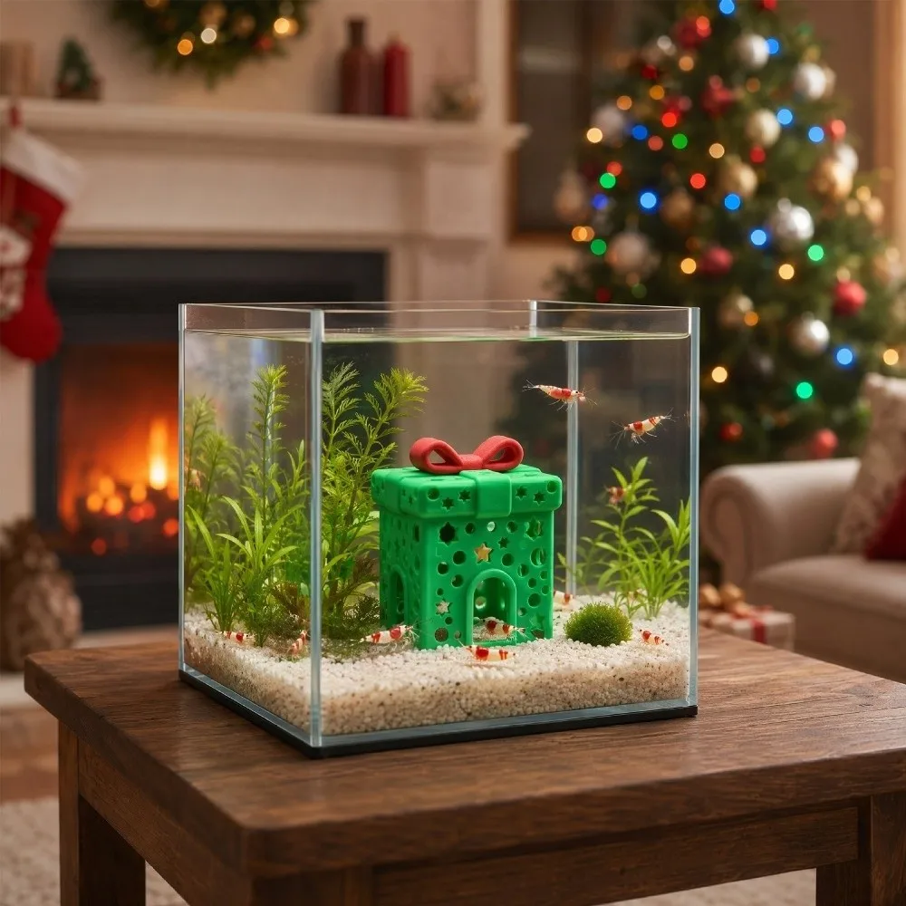 Gothic Style Halloween Bat Fish Tank Cave Hollow Structure Plastic Aquarium Hideout Resting Spot Breeding House Floating Cave