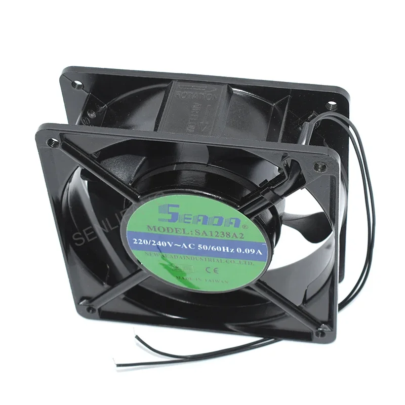 Refroidisseur carré pour SEADA, ventilateur SA1238A2, refroidissement 2 lignes, 12cm, 220V, 240V, AC50, 60Hz, 0,09 A, nouveau