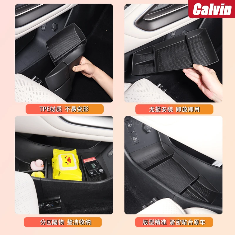 For BYD Yuan UP Automobile Central Control Lower Storage Box Special Modification Armrest Box Storage Interior Refit Supplies