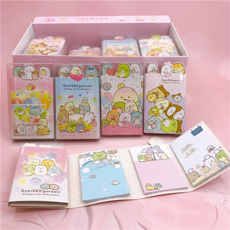 Imagem -03 - Sumikko Gurashi Folding Memo Pad Sticky Notes Bonito n Times Papelaria Etiqueta Notepad Bookmark Post Abastecimento Escolar Pcs por Lote