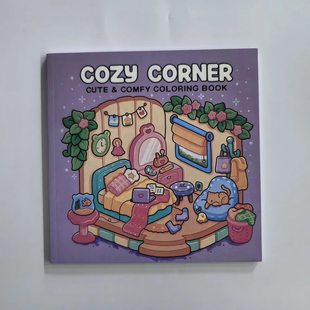 COZY CORNER CUTE & COMFY Coloring Book for Adults And Teens Featuring Educational Doodles Book For Relaxation