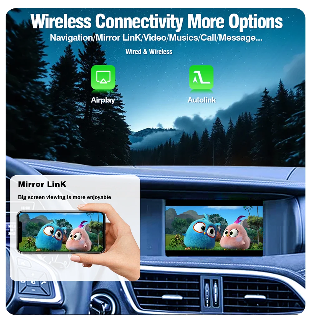 AUTOTOP Kabelloses CarPlay Android Auto Modul für Infiniti QX30 Q30 2013-2019 Auto-Upgrade Nachrüstkit MirrorLink Airplay AUX BT – Detail 6