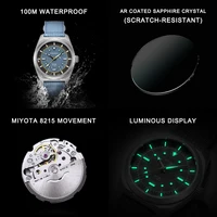 CADISEN TI-7 Autodyne Titanium Steel Automatic Mechanical Canvas Wristwatch MIYOTA 8215 Luminous Sapphire Waterproof Man Watches photo 6
