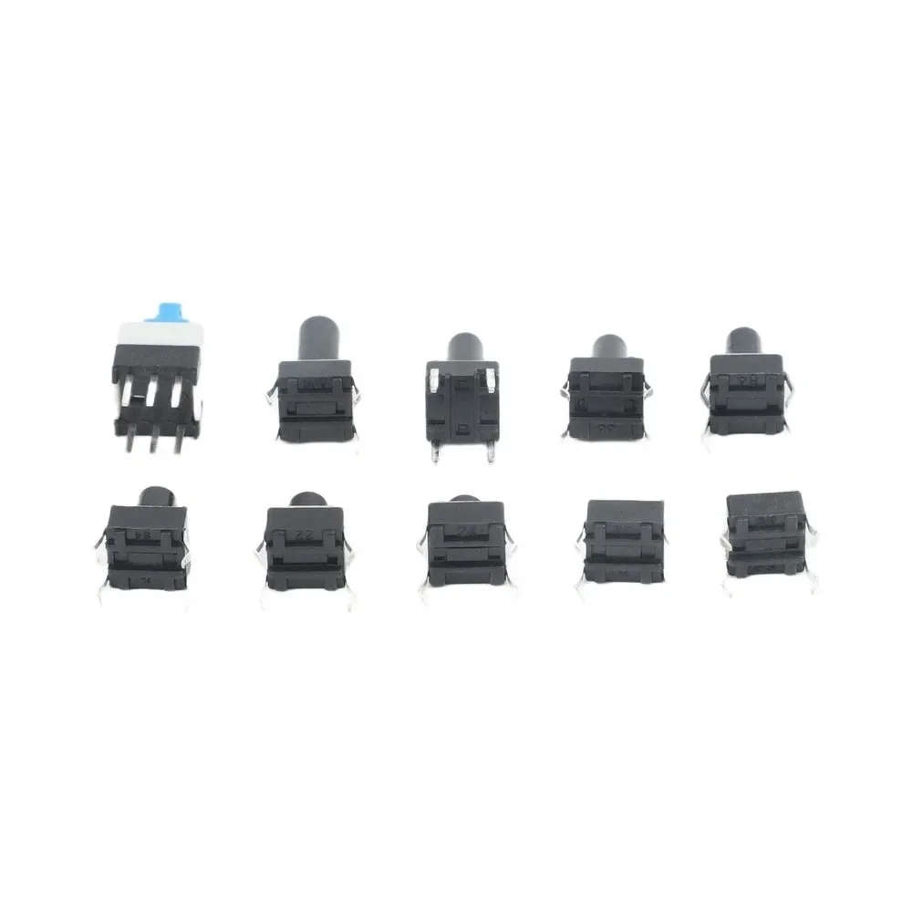 Push Button Tactile Switch Kit 180 Count With Metal Cover For Computers TVs Copiers And Various Home Electronics
