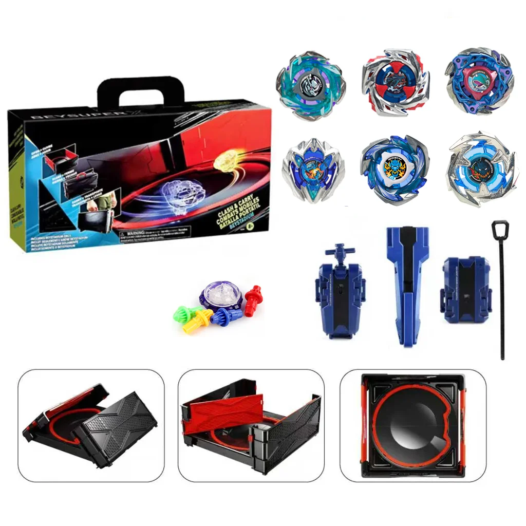 6 قطعة مجموعة SB BX-01 CX-05/08 UX-01/11 CX-01 مع قاذفات الملعب الغزل القمم لعب للأطفال