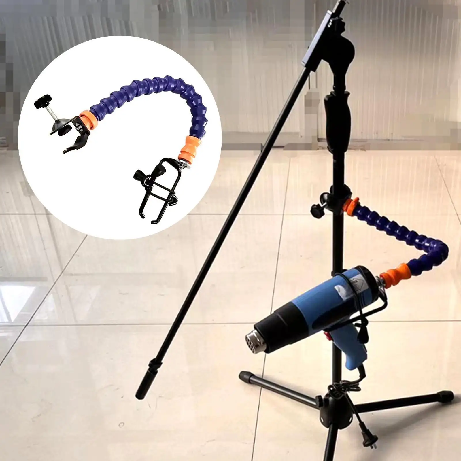 

1 шт. Термофен для ремонта вмятин на автомобиле, регулируемая гибкая трубка, прочная конструкция для авторемонтных работ