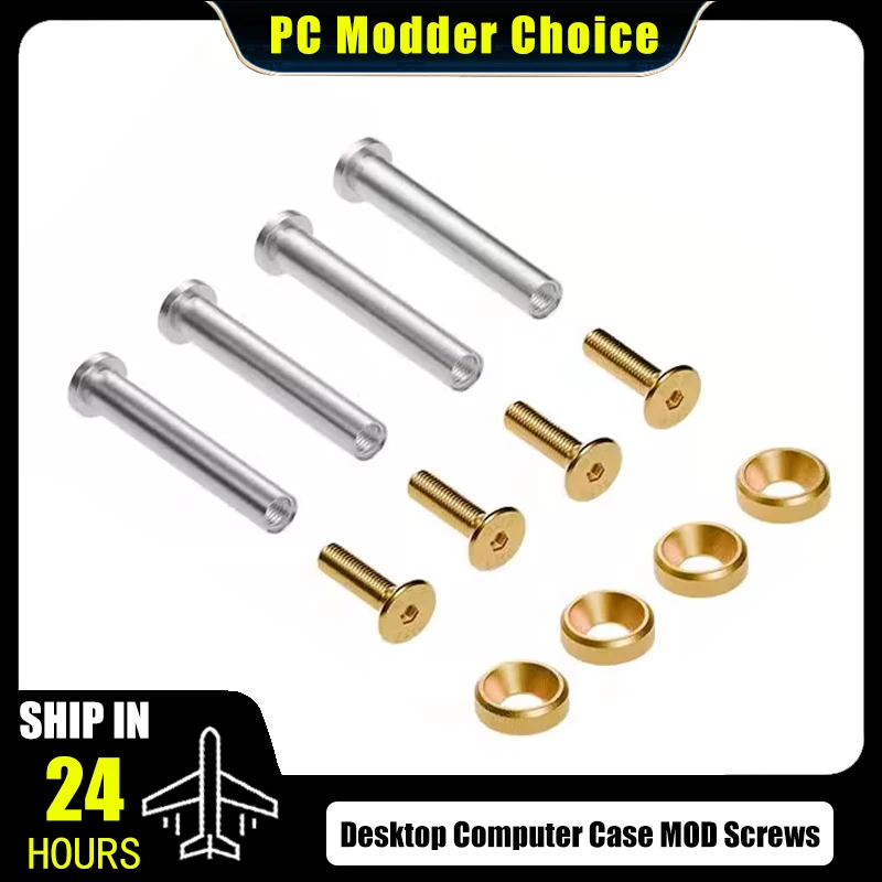 

High-end Assemble Fan Screws Computer Case MOD Used Dualside Locking for 15-25mm Radiator Cooler Mounting Multi-Color 4Pcs/Lot