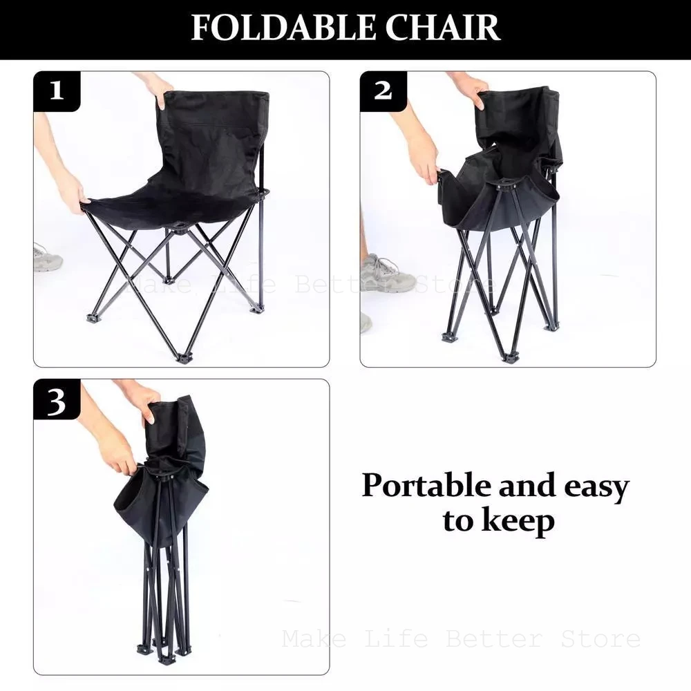 Chairs Outdoor Camping Chair Portable Small Fishing Folding Moon Chair Backrest With Footrest Hike Foldable Beach Chair