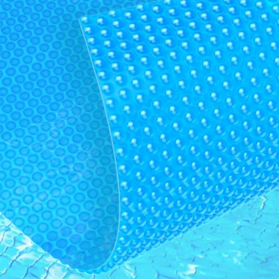 Cubierta solar para piscina de 16 mil con protección UV UPF 50+ para piscinas rectangulares enterradas sobre el suelo de 14 x 28 Resistencia química/calor azul