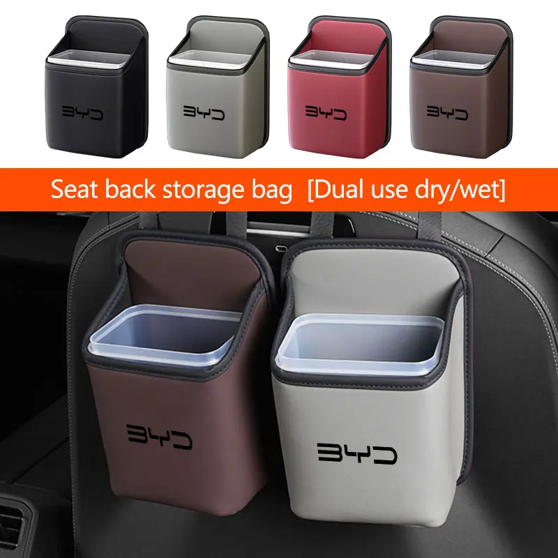 

For BYD Car Seat Back Hanging Storage Box Built-in Bucket Sundry Boxter F3 I3 F0 F6 S6 S8 E5 E6 G3 G6 L3 S7 G5 G7 M6 Tang