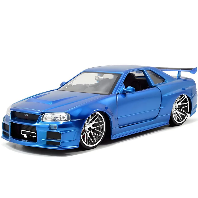 جادا 1:24 أفق GTR R34 سبيكة سيارة Diecasts ولعبة المركبات نموذج سيارة مصغرة مقياس نموذج سيارة للأطفال